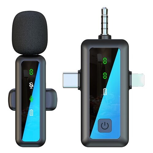 INF Brezžični Lavalier Mikrofon - 2.4G Clip-on Vsesmerni Kondenzatorski Mikrofon, (5000289892) Cene