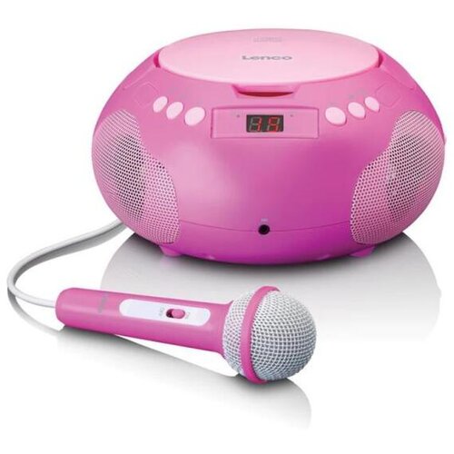 Lenco prenosni radio SCD-620PK, roza Slike