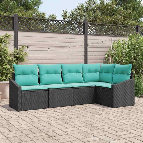  Set sofe 5 kom. Crna poliratan 233,5 x 123,5 x 85 cm Cene
