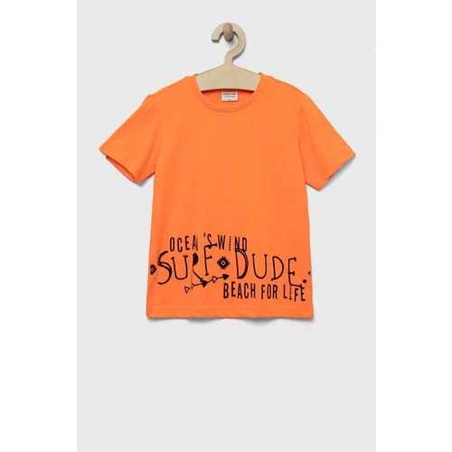 Birba&Trybeyond Otroška kratka majica oranžna barva