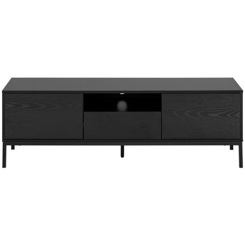 Actona Crni TV stol u dekoru jasena 140x45 cm Seaford - Cijene