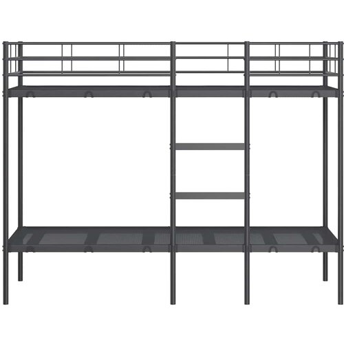  Krevet na kat bez madraca crni 75x190 cm čelik Slike