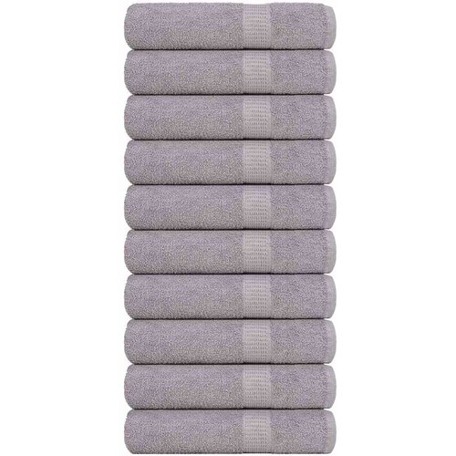  Ručnici za kupanje FROGN 10 kom sivi 100x150 cm 360 g/m&amp;sup2; Slike