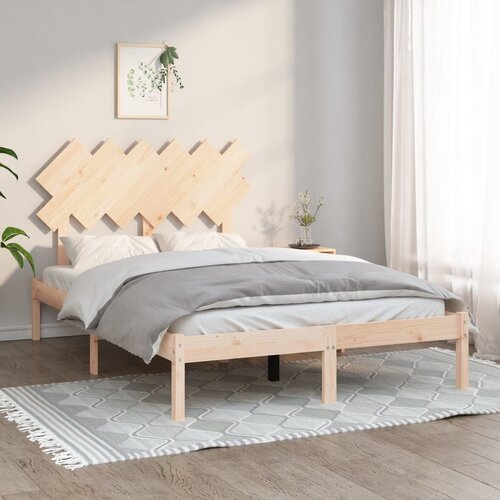 The Living Store Posteljni okvir 135x190 cm trden les - Posteljni Okvir, (21525834) Slike