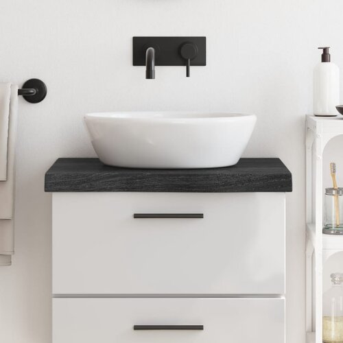  Kupaonska radna ploča tamnosmeđa 60x60x(2-6) cm masivno drvo Slike