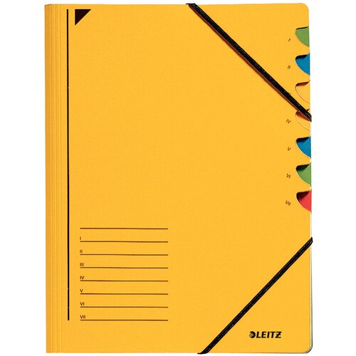 Leitz Kartotečna mapa DIN A4, karton, 7 predelkov, rdeča, (21651418) Slike
