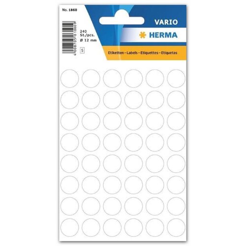 Herma NALEPKE VARIO KROG 12 mm 1860 BELE 240/1 (20383524) Cene