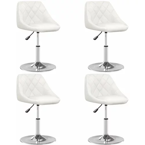  Jedilni stoli 4 kosi belo umetno usnje, (20943480)