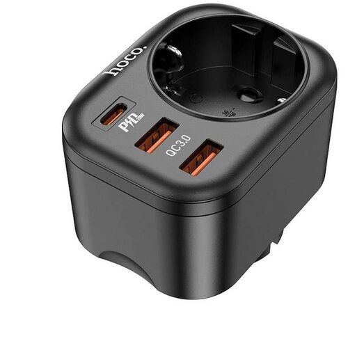  Multifunkcionalni adapter HOCO NS3 Type C PD 20W + 2x USB QC3.0 3A crni Cene
