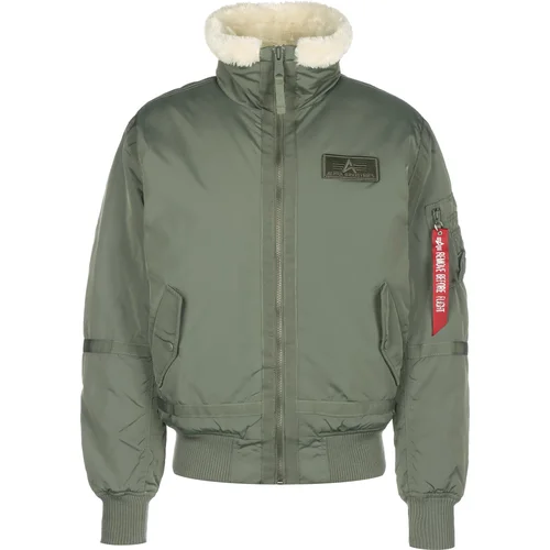 Alpha Industries Prehodna jakna kaki / rdeča / bela / jajčna lupina