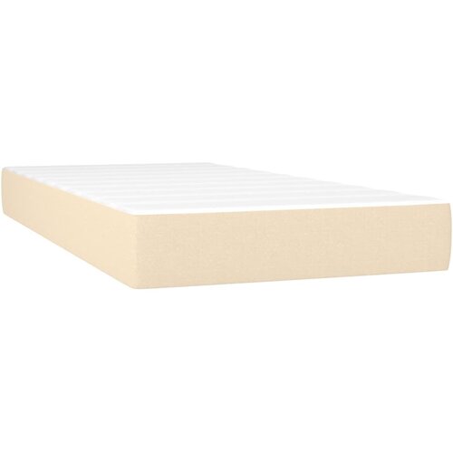  Krevet s oprugama i madracem krem 100 x 200 cm od tkanine Slike