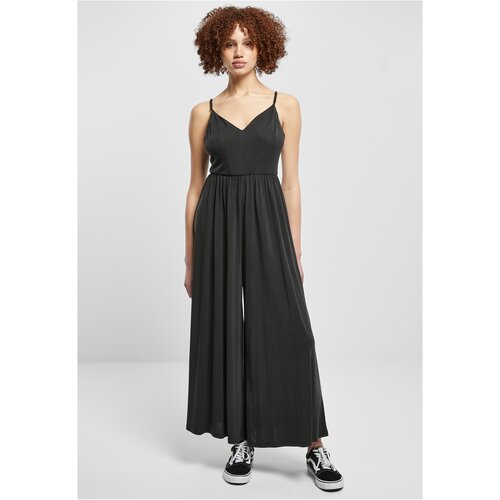 UC Curvy Ladies Modal Spaghetti Jumpsuit black Slike