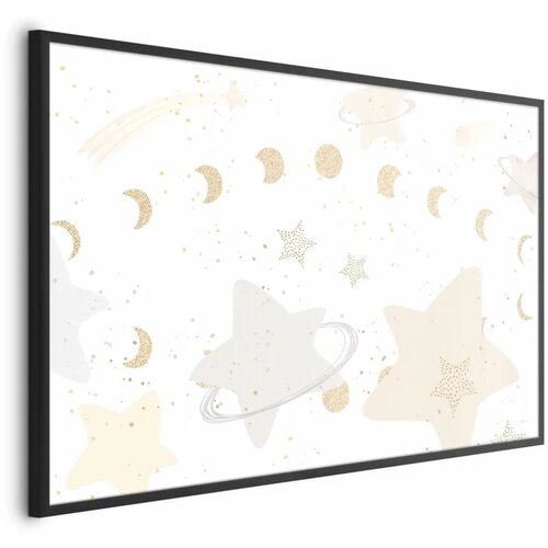  Plakat - Moon and Stars 30x21 Crni okvir Cene