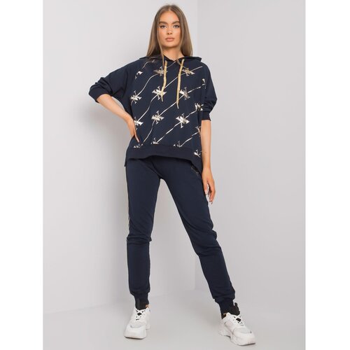 Fashion Hunters Dark blue sweatshirt and pants Slike