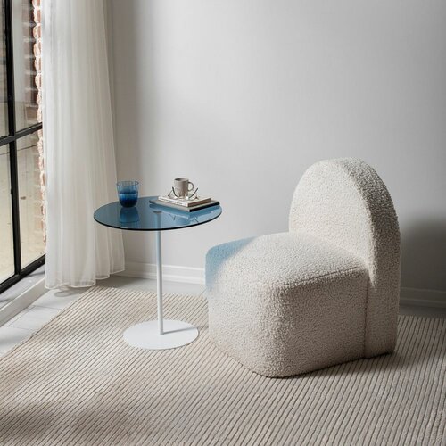 Woody Fashion Chill-Out - White, Blue WhiteBlue Side Table Slike