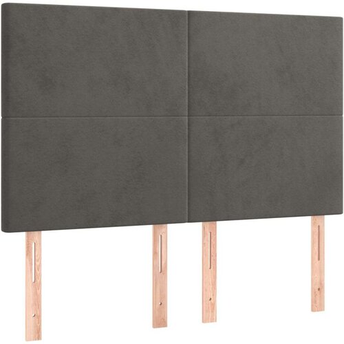  Box spring s madracem LED tamnosivi 140x200 cm bar&amp;scaron;un Slike