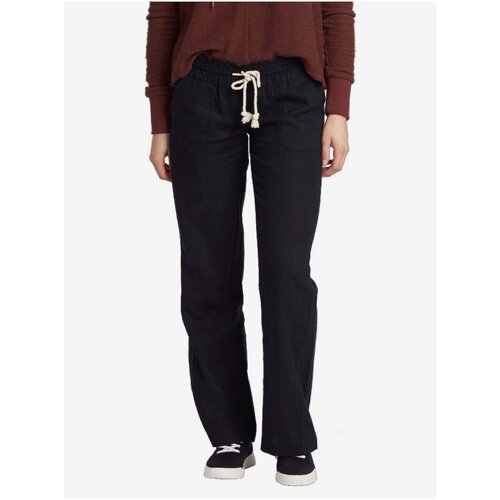 Roxy Black Women's Linen Pants Oceanside - Women Cijene