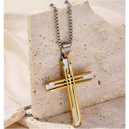 IZMAEL Ogrlica SA-34103 Cross - Zlatna / Srebrna Cene