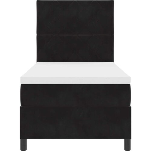 VidaXL Box Spring Krevet s Du&amp;scaron;ekom Crni Jednostruki Bar&amp;scaron;un Slike