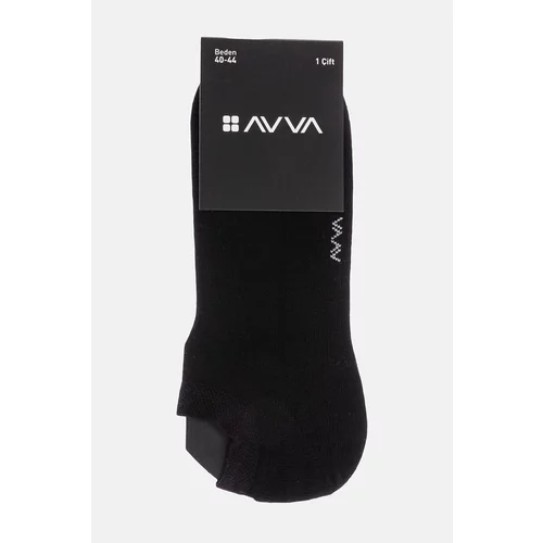 Avva Black Sneaker Socks
