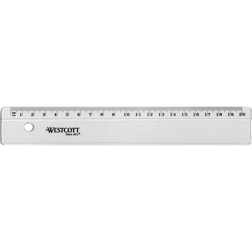  Ravnilo 20cm westcott pvc prozorno e-10151 bp Slike
