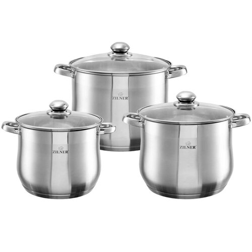 Shumee set 3 gastronomskih loncev 7 9 11L zilner ZL-7350, (21385528) Cene