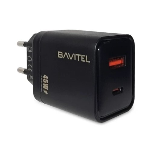 BAVIN Bavitel punjač 45W Usb A+ Type C crna Cene