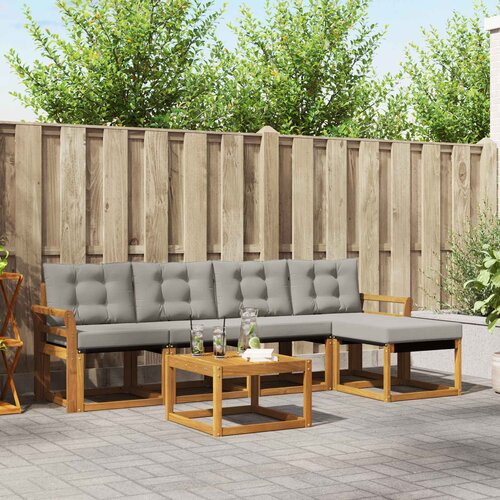 Set vanjskih sofa 6 kom. Prirodna i svjetlosiva Cijene