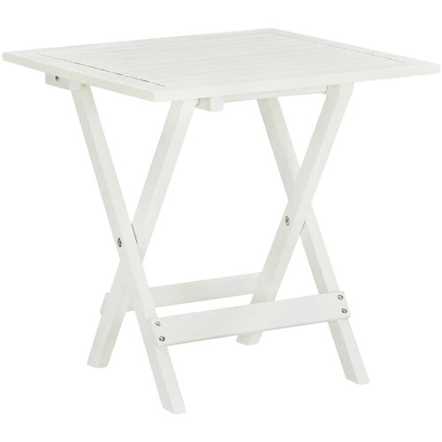 Bistro stol bijeli 46 x 46 x 47 cm masivno bagremovo drvo Cijene