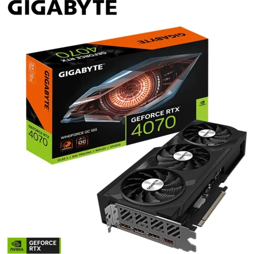 Gigabyte Grafična kartica GeForce RTX 4070 WINDFORCE OC 12G, 12GB GDDR6X, PCI-E 4.0