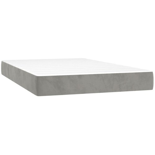 Box spring krevet s madracem svjetlosivi 120x200 cm bar&amp;scaron;unasti Slike