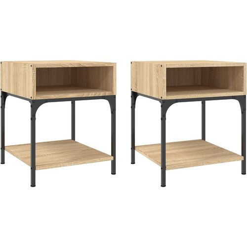Maison Chic Dvo delni komplet Nočne omarice - Nočne mize sonoma hrast 40x41x50 cm inženirski les, (21689491) Cene