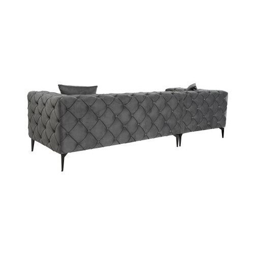 Atelier Del Sofa ugaona garnitura como eco left anthracite black Slike