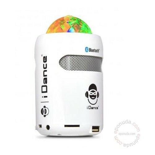 Idance SB1 White, Bluetooth konekcija, 5W, USB MP3 port zvučnik Slike