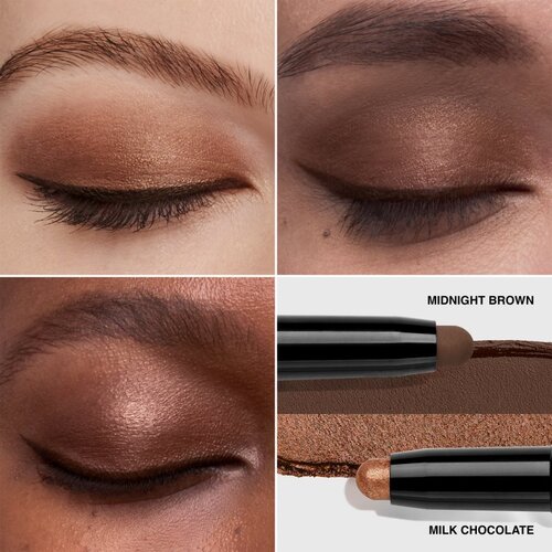 Bobbi Brown Long-Wear Cream Shadow Stick Duo sjenilo za oči u olovci duo nijansa Milk Chocolate / Midnight Brown 1.6 g Slike