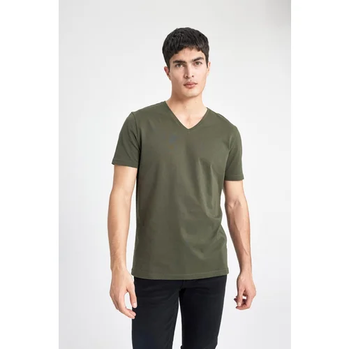 Defacto Slim Fit V-Neck Basic Short Sleeve T-Shirt