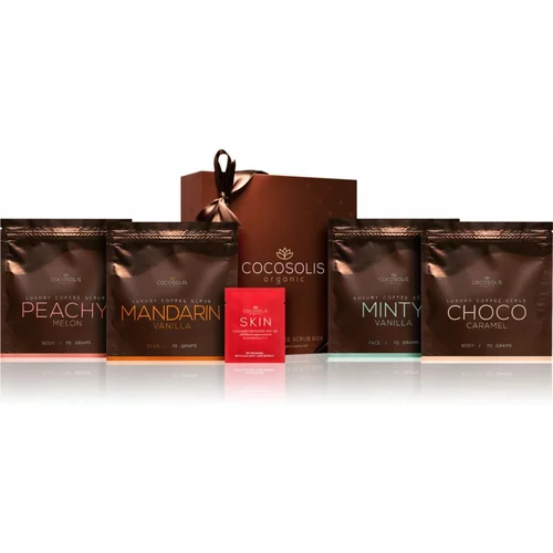 COCOSOLIS Luxury Coffee Scrub Box set (za nežno in gladko kožo)