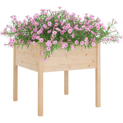 VidaXL Vrtna sadilica 70 x 70 x 70 cm od masivne borovine Slike