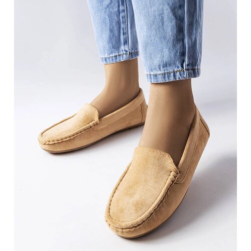 Gemre Beige loafers with leather insole Souplet Cene