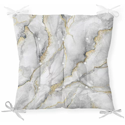 Minimalist Cushion Covers Sedežna blazina Marble Grey Gold, 40 x 40 cm