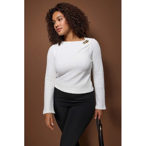 Trendyol Ženska bluza Tbbaw26Af00100, Krem Cene