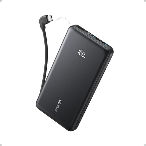 Anker Zolo Powerbank 10000 mAh, 22,5W s ugrađenim USB-C kabelom, crn Cijene
