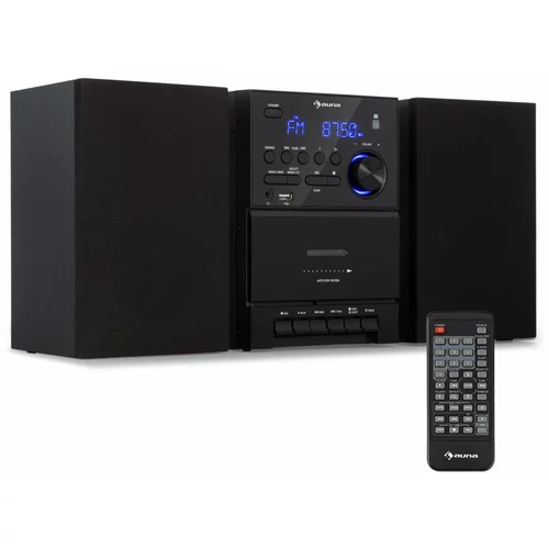 Auna MC-40 DAB, stereo sustav, UKW/DAB+, Bluetooth, CD, kaseta, USB, daljinski upravljač