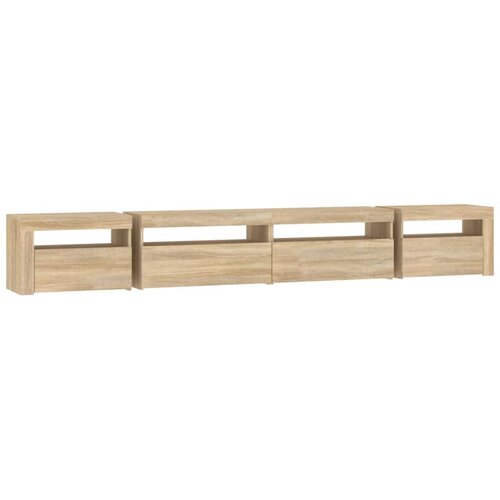  ormarić s LED svjetlima boja hrasta sonome 270x35x40 cm Slike