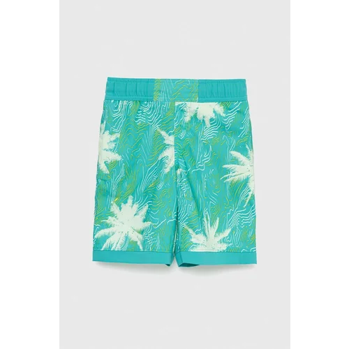 Columbia Dječje kratke hlače Sandy Shores Boardshort boja: zelena, podesivi struk