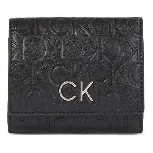 Calvin Klein Ženska denarnica Re-Lock Trifold Xs Emb K60K611321 Črna