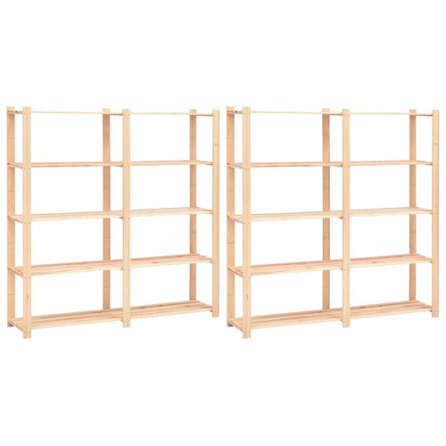  Stalci za pohranu 5 razina 2 kom 170x38x170 cm borovina 500 kg Cijene