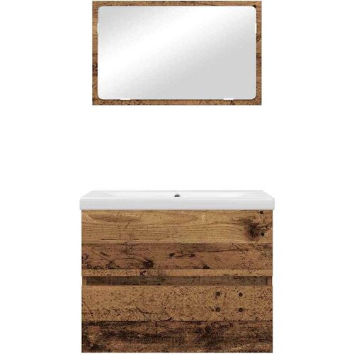 VidaXL Set namje&amp;scaron;taja za kupaonicu 3 pcs Staro drvo 60 x 38.5 x 45 cm Slike