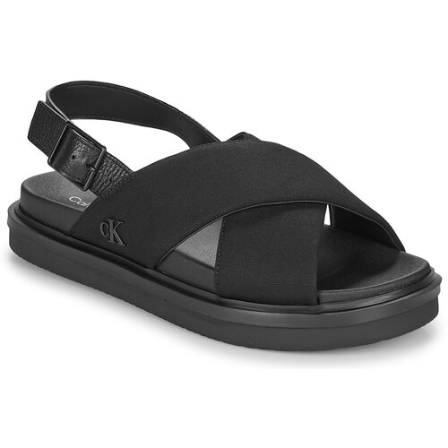 Calvin Klein Jeans Sandali & Odprti čevlji FLAT MOLDED CRXS SLING SANDAL CV Črna Cene