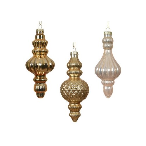 DEKOR DOM dekoracija - hanging ornament glass 13cm 122461 - gold - kmg ( 045660 ) Slike